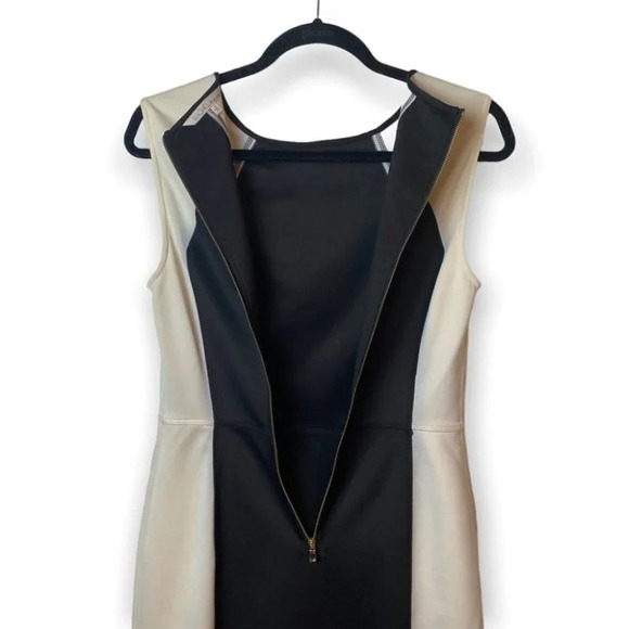 RACHEL Rachel Roy Black  & White Sleeveless Pencil Dress - Picture 4 of 7